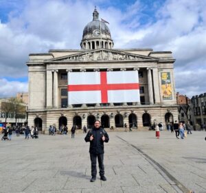 Juan Carlos Jiménez en Old Market Square, Nottingham, Reino Unido, ciudad donde actualmente reside